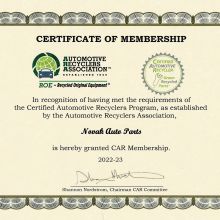 Auto Recycling's Elite Certifications!